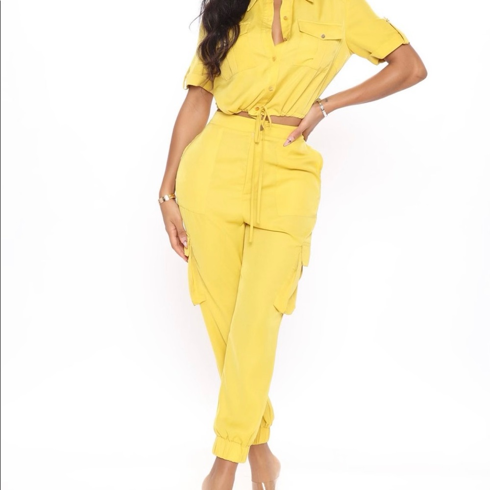 Mustard jogger pant set